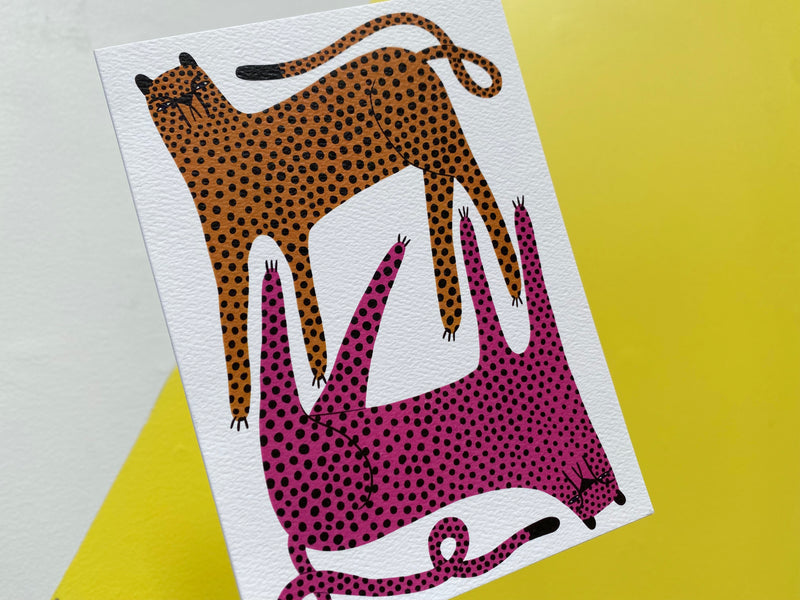 Card - Two Grumpy Cheetahs