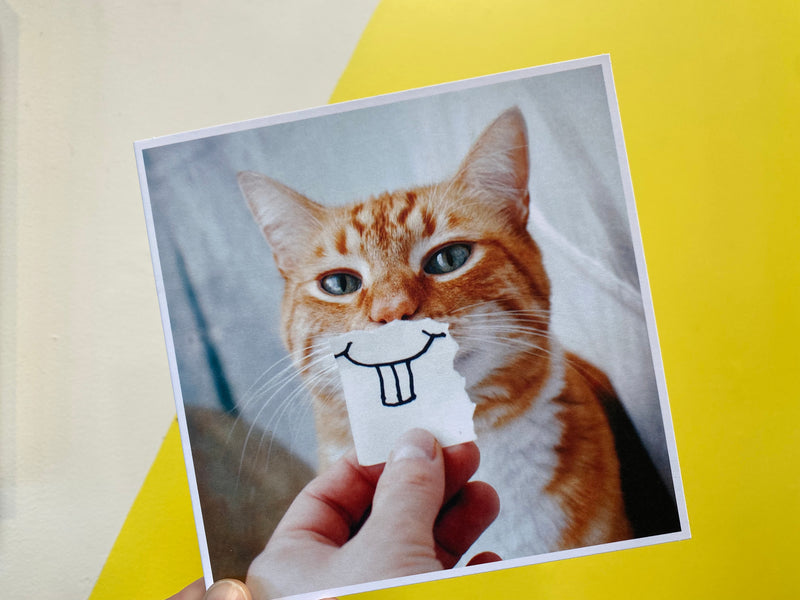 Card - Goofy Cat