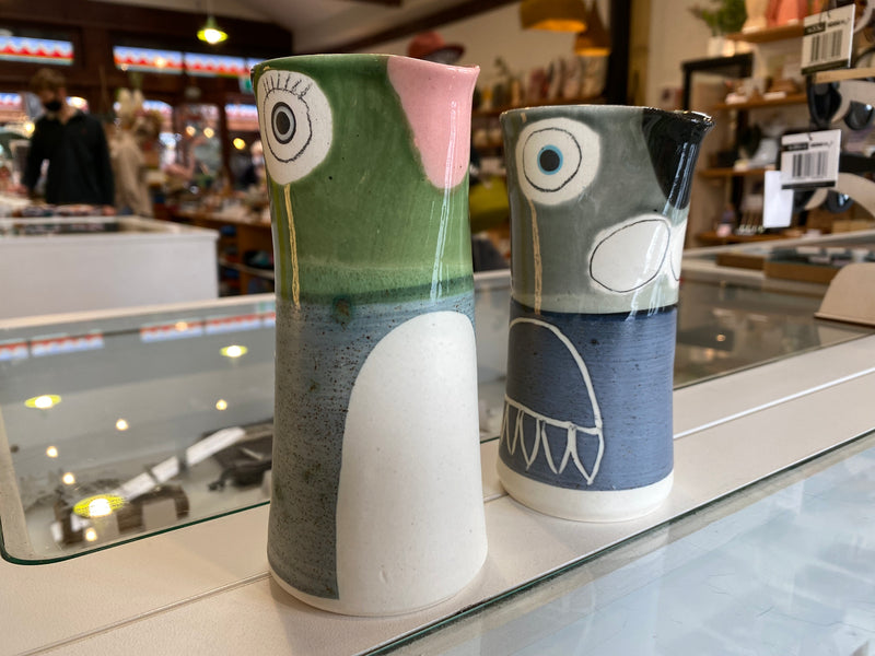 Ceramic native bird vase/jug - medium