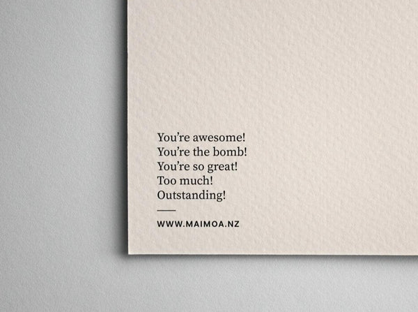 Card - Kei Runga Noa Atu Koe! (You're Awesome!)